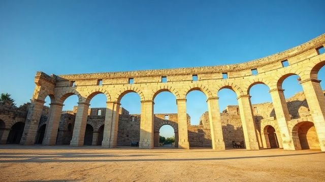 The Roman amphitheatre in Pula, Croatia