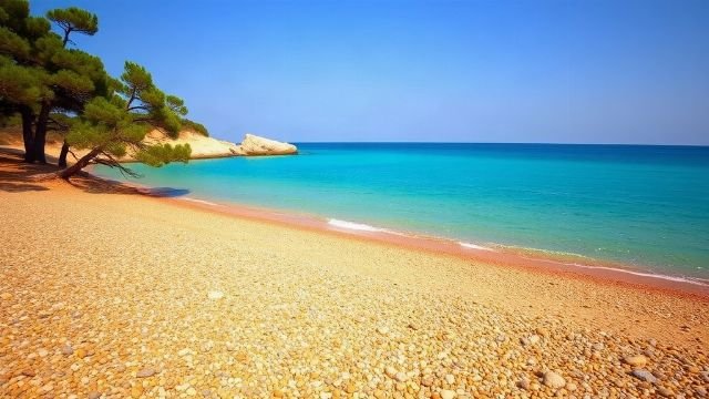 View of Zlatni Rat beach on the island of Brač, Croatia
