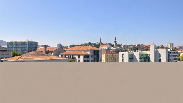 City skyline in Croatia with modern buildings